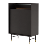 Laskasas Desmond Bar Cabinet in Black with transparent background