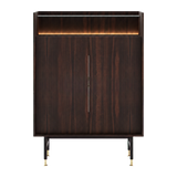 Laskasas Desmond Bar Cabinet in Smoked Eucalyptus with transparent background