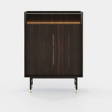 Laskasas Desmond Bar Cabinet in Smoked Eucalyptus Veneer Matte, second view