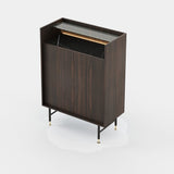 Laskasas Desmond Bar Cabinet in Smoked Eucalyptus Veneer Matte, third view