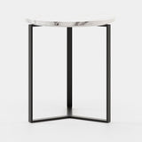Laskasas Dili Side Table in Carrara Polished Marble