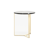 Laskasas Dili Side Table — Nero Marquina Polished Marble