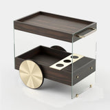 Laskasas Eleanor Tea Cart in Smoked Eucalyptus Veneer Matte, fourth view
