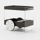 Laskasas Eleanor Tea Cart in Smoked Oak Veneer Matte