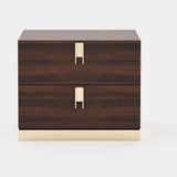 Laskasas Emily Bedside Table in Smoked Eucalyptus Veneer Matte, second view