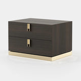 Laskasas Emily Bedside Table in Smoked Oak Veneer Matte