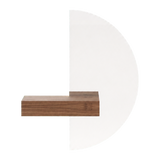 Laskasas Eos Circular Console — Round Walnut Veneer Matte