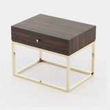 Laskasas Ester Bedside Table in Smoked Eucalyptus Veneer Matte, third view