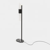 Laskasas Evans Floor Lamp in Nero Marquina Polished Marble, third view