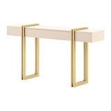 Laskasas Evelyn Console Table — Beige Grey Lacquer Matte