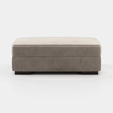 Laskasas Grey Pouf in Vienna Khaki velvet, second view