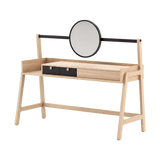 Laskasas Hamlet Dressing Table in Natural Oak, angle view, transparent background