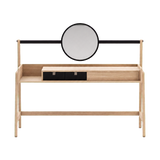 Laskasas Hamlet Dressing Table in Natural Oak, front view, transparent background