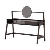Laskasas Hamlet Dressing Table in Smoked Oak, angle view, transparent background