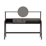 Laskasas Hamlet Dressing Table in Smoked Oak, front view, transparent background