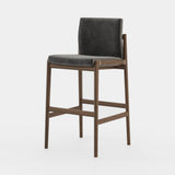 Laskasas Jayne Bar Stool in Vienna Anthracite velvet