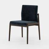 Laskasas Jayne Dining Chair in Vienna Deep Blue velvet