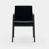 Laskasas Jayne Chair with Arms in Vienna Deep Blue velvet, second view