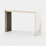 Laskasas Jill Console in Carrara Polished Marble
