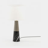 Laskasas Jude Table Lamp in Nero Marquina Polished Marble