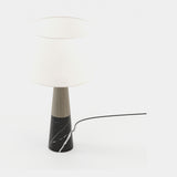 Laskasas Jude Table Lamp in Nero Marquina Polished Marble, second view