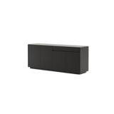 Laskasas Kairos Sideboard in black lacquer matte with wood detailing