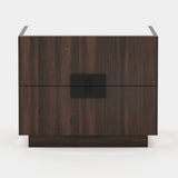 Laskasas Lady Bedside Table in Smoked Eucalyptus Veneer Matte, second view