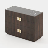 Laskasas Lady Chest of Drawers in Smoked Eucalyptus Veneer Matte, third view