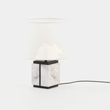 Laskasas Little Jack Table Lamp in Carrara Polished Marble