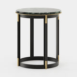 Laskasas Lyssa Side Table in Verde Issorie Polished Marble