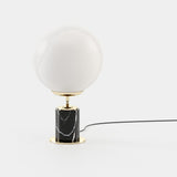 Laskasas Marcel Table Lamp in Nero Marquina Polished Marble