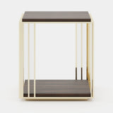 Laskasas Megan Side Table in Smoked Eucalyptus Veneer Matte, second view