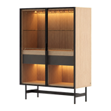 Laskasas Morrison Bar Cabinet in Natural Oak with transparent background