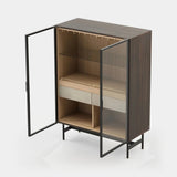 Laskasas Morrison Bar Cabinet in Smoked Eucalyptus Veneer Matte, fourth view