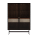 Laskasas Morrison Bar Cabinet in Walnut with transparent background
