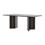 Laskasas Ponza Dining Table in Black, transparent background
