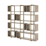 Laskasas Praga Bookshelf in Smoked Eucalyptus with transparent background