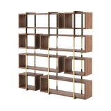 Laskasas Praga Bookshelf in Walnut with transparent background