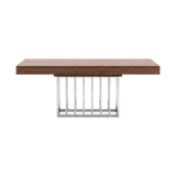 Laskasas Prestige Dining Table — Walnut — Chrome