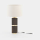Laskasas Quentin Table Lamp in Smoked Eucalyptus Veneer Matte