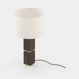 Laskasas Quentin Table Lamp in Smoked Eucalyptus Veneer Matte, third view