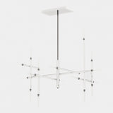 Laskasas Robert Suspension Lamp in Polished Stainless Steel