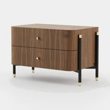 Laskasas Rosie Bedside Table in Walnut Veneer Matte