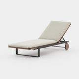 Laskasas Salim Sun Lounger in Talin Sand outdoor fabric