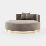 Laskasas Scarlet Chaise Longue in Xangai Taupe weave