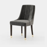 Laskasas Simone Chair in Vienna Anthracite velvet