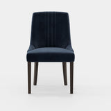 Laskasas Simone Chair in Vienna Deep Blue velvet, second view