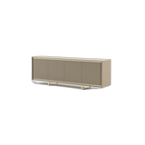 Laskasas Strike Sideboard in beige grey lacquer with golden metal frame