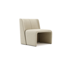 The Legacy Armchair by Domkapa: Innovative design meets comfort. This armless chair features customizable upholstery for a personalized touch.