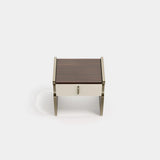 Lennox Leather Drawer Luxury Bedside Table, alternative angle